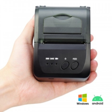 Impresora ticketera térmica 57mm portátil con USB y bluetooth